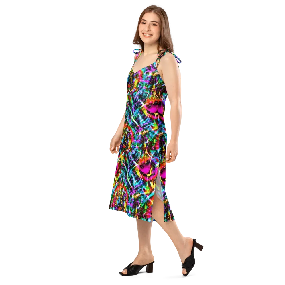 Cyber Kaleidoscope on Slip Dress — Left Front