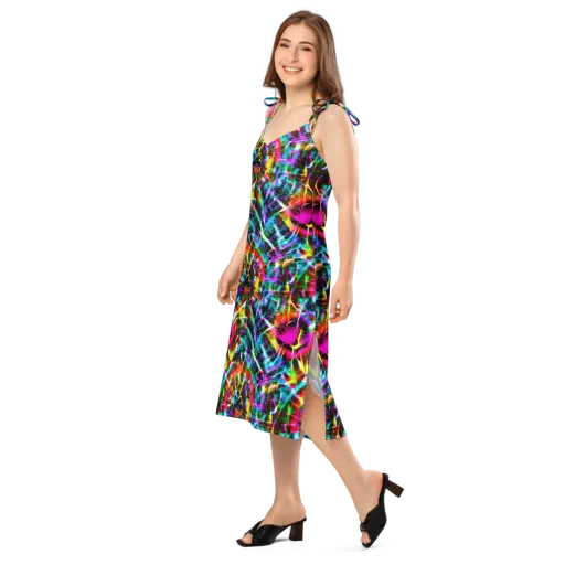 Cyber Kaleidoscope on a Slip Dress