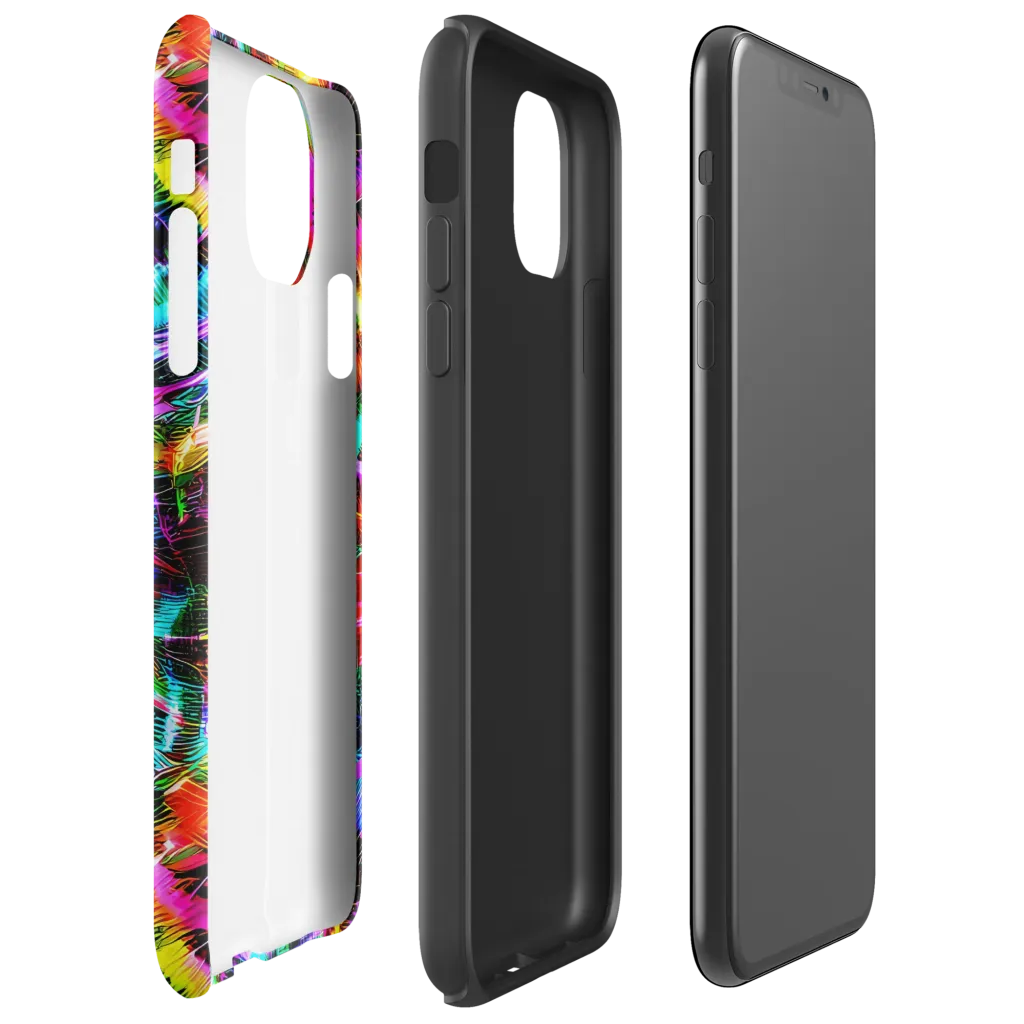 Cyber Kaleidoscope on Tough Case for iPhone® — Right