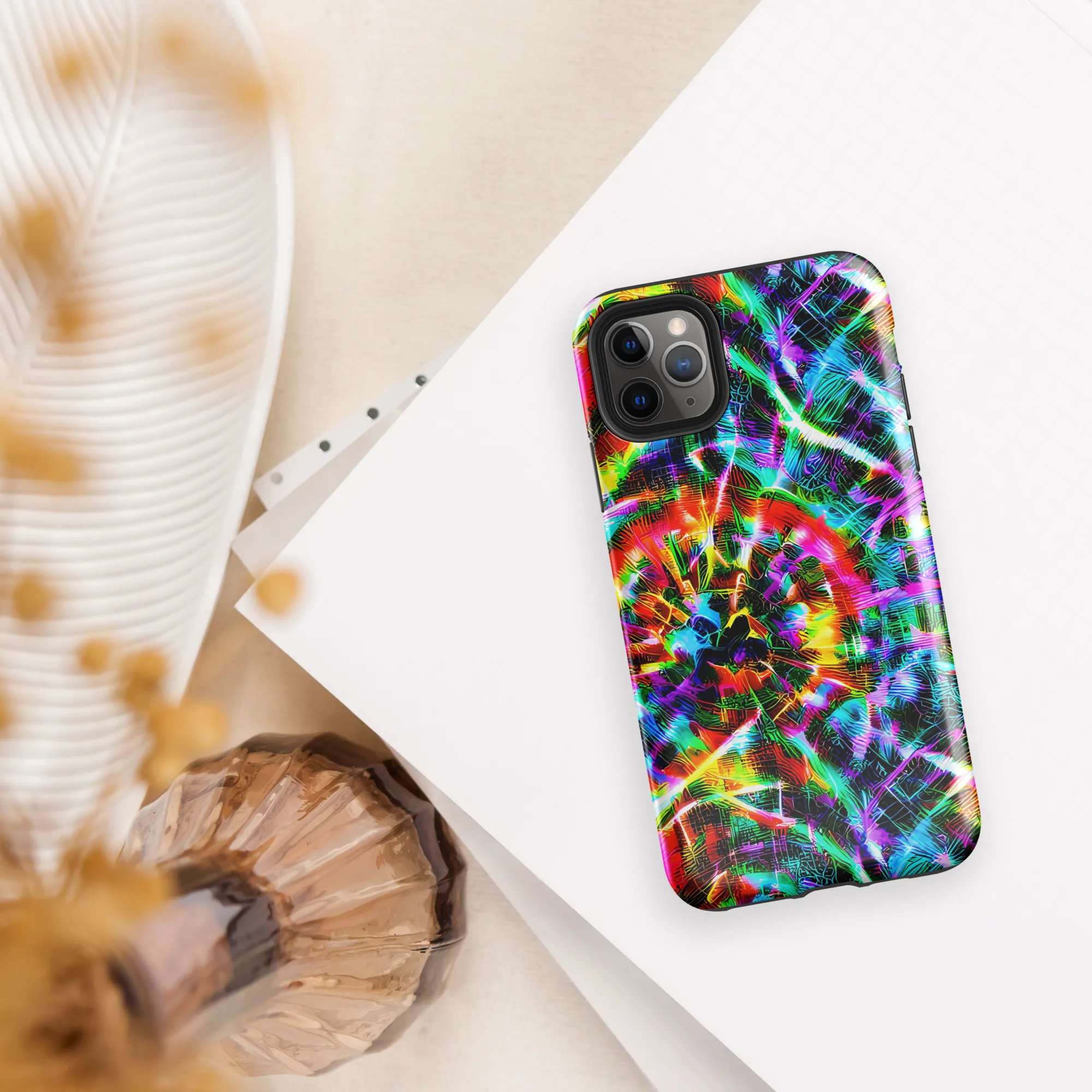 Cyber Kaleidoscope on Tough Case for iPhone® — Front