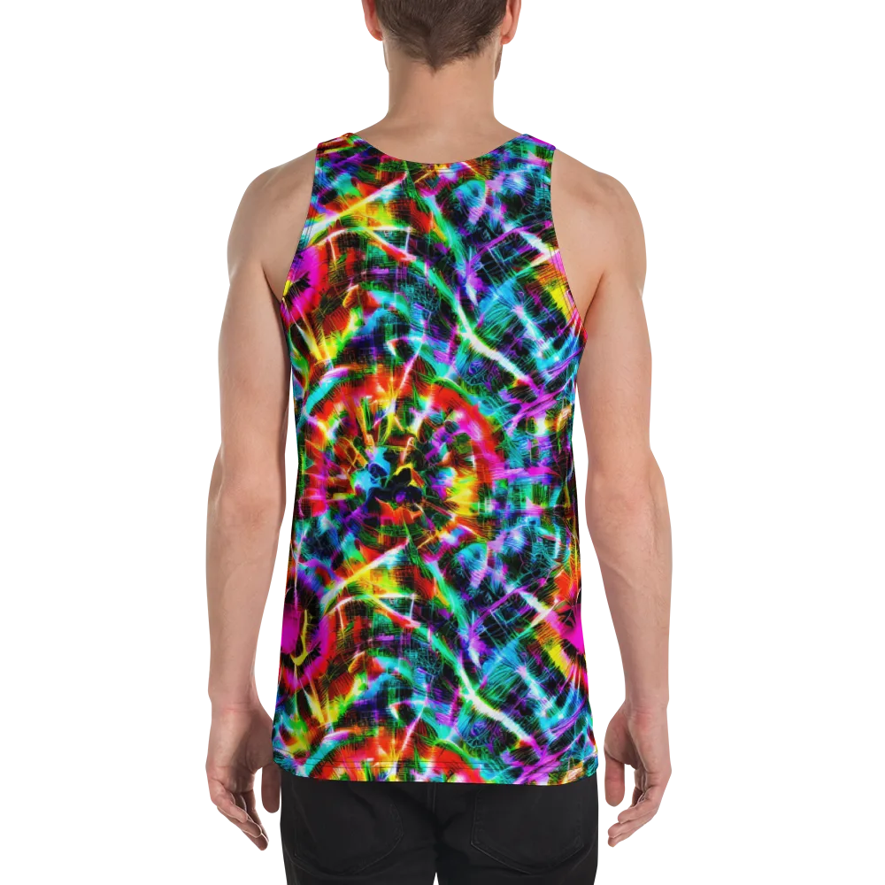 Cyber Kaleidoscope on Men's Tank Top — Back