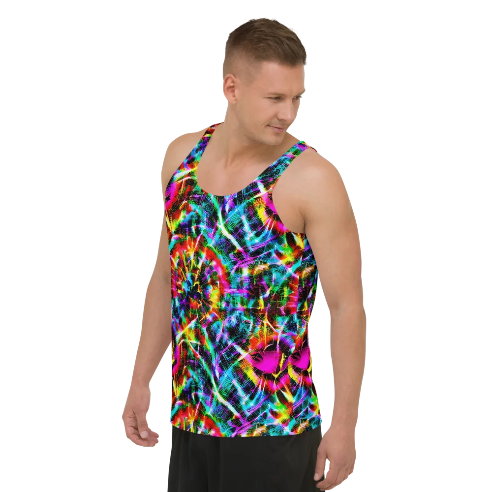 Cyber Kaleidoscope on Men's Tank Top — Left Front