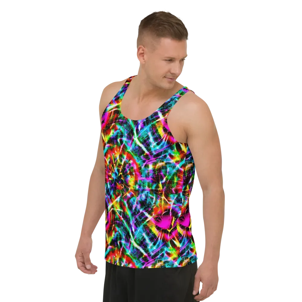 Cyber Kaleidoscope on Men's Tank Top — Left Front