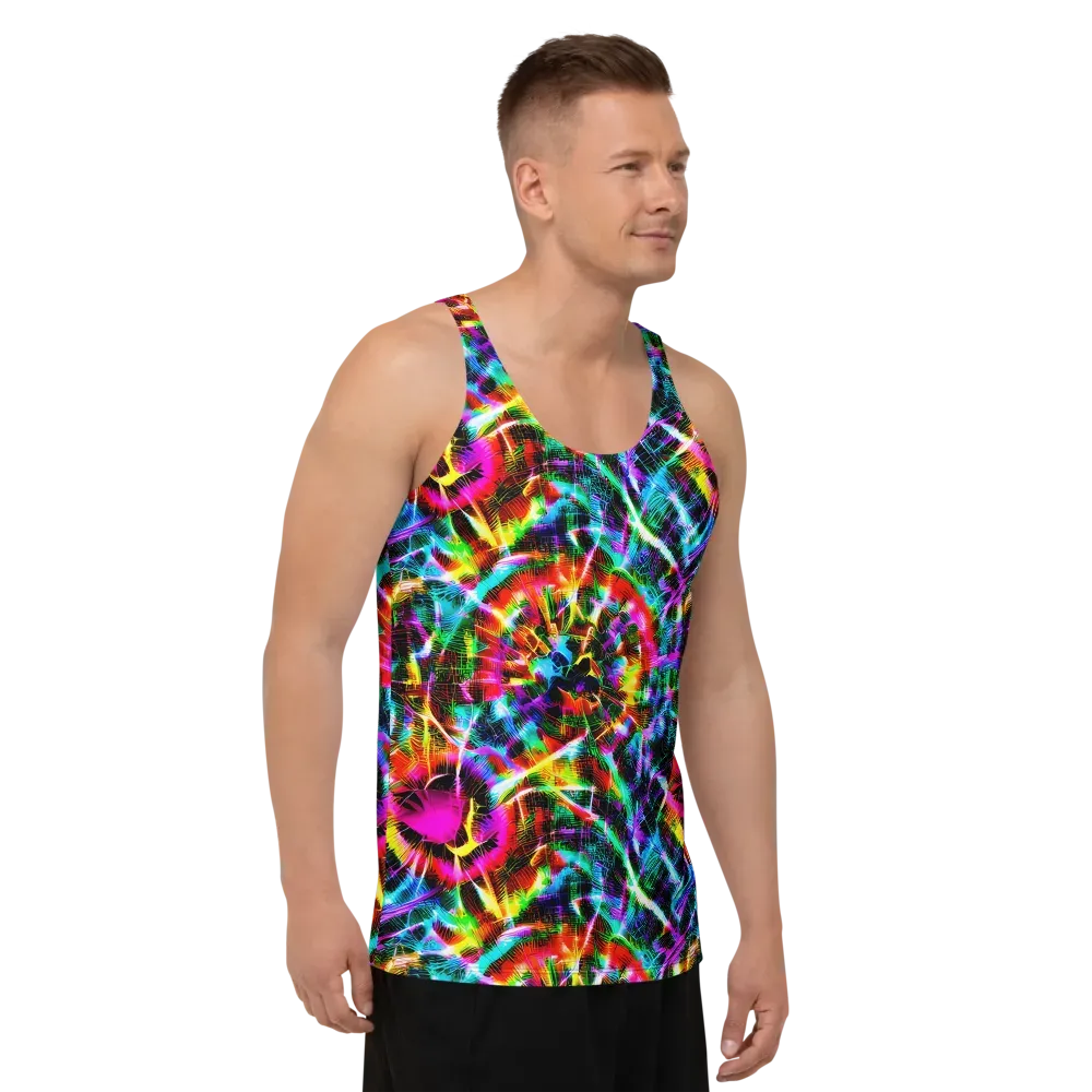 Cyber Kaleidoscope on Men's Tank Top — Right Front