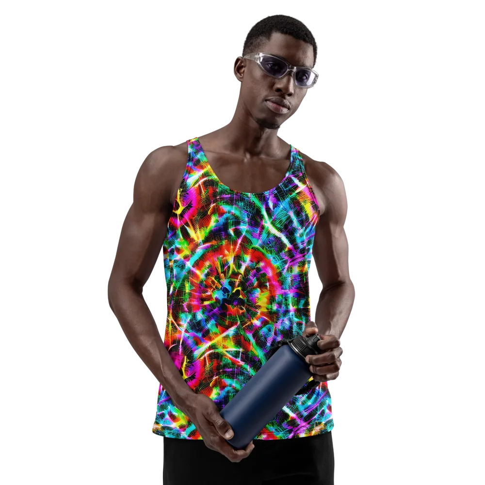 Cyber Kaleidoscope on Men's Tank Top — Front