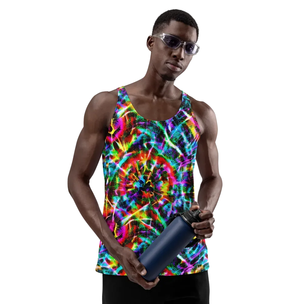 Cyber Kaleidoscope on Men's Tank Top — Front