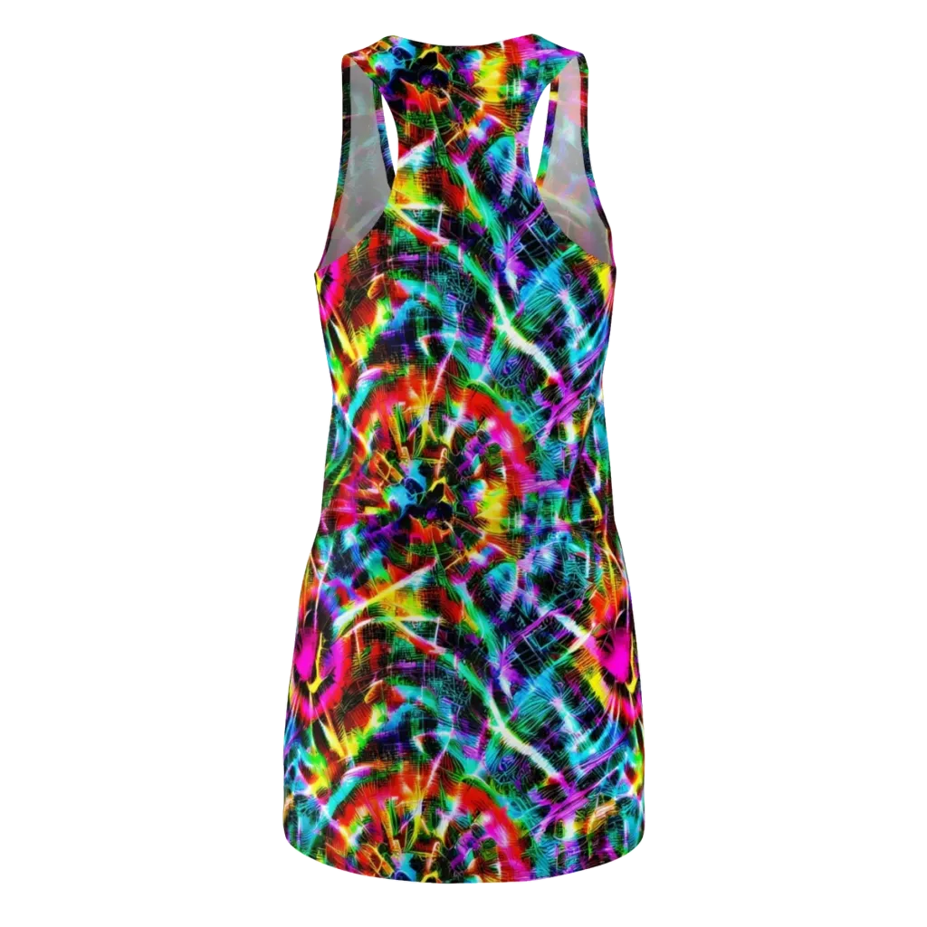 Cyber Kaleidoscope on Racerback Dress — Back