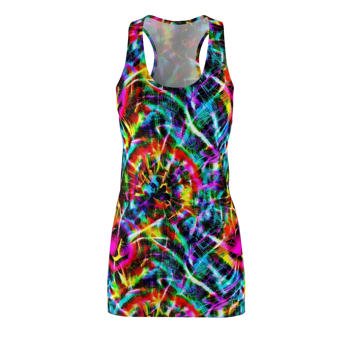 Cyber Kaleidoscope on Racerback Dress — Front