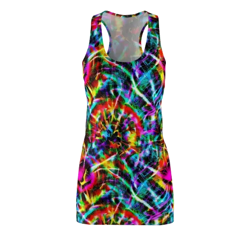 Cyber Kaleidoscope on a Racerback Dress
