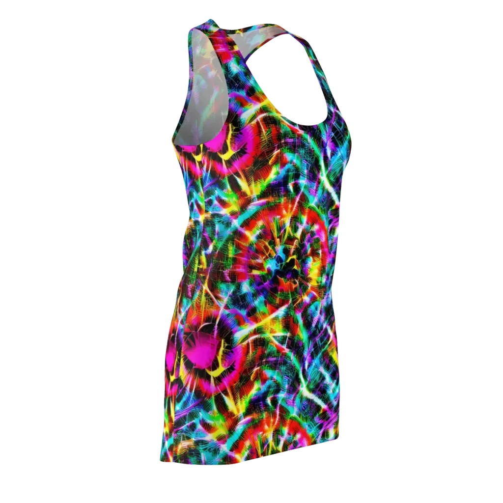 Cyber Kaleidoscope on Racerback Dress — Front Side
