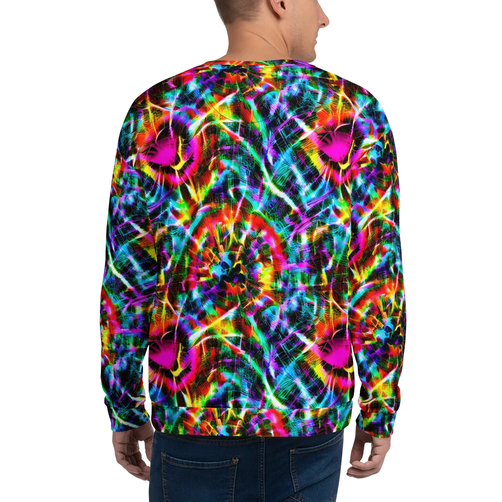 Cyber Kaleidoscope on Sweatshirt — Back