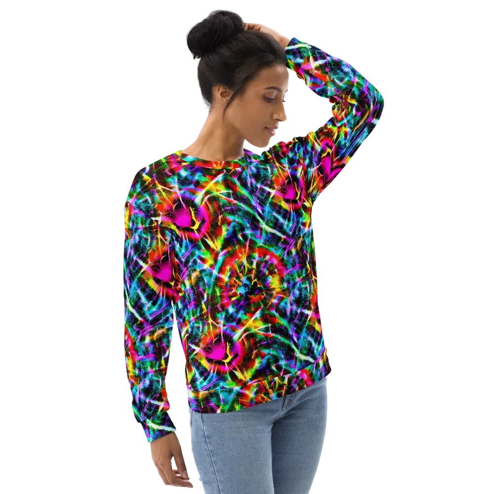 Cyber Kaleidoscope on Sweatshirt — Right Front
