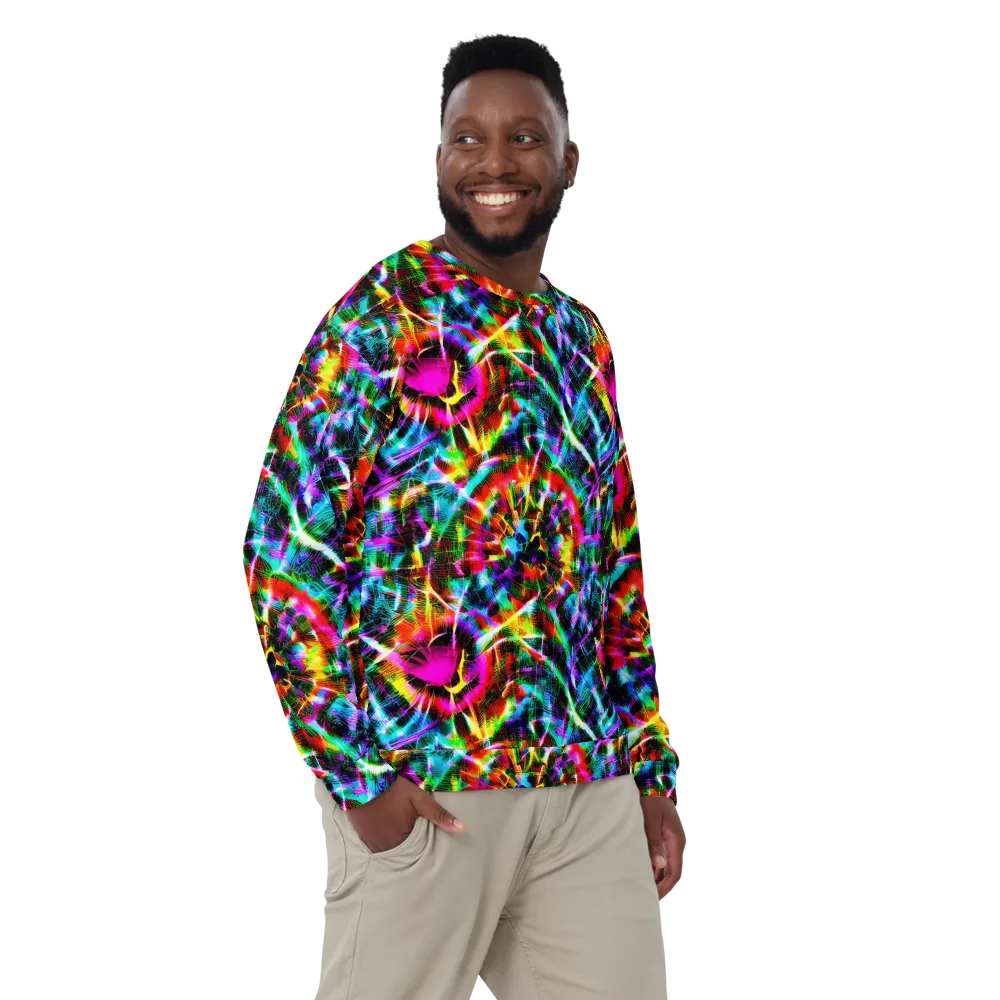 Cyber Kaleidoscope on Sweatshirt — Front