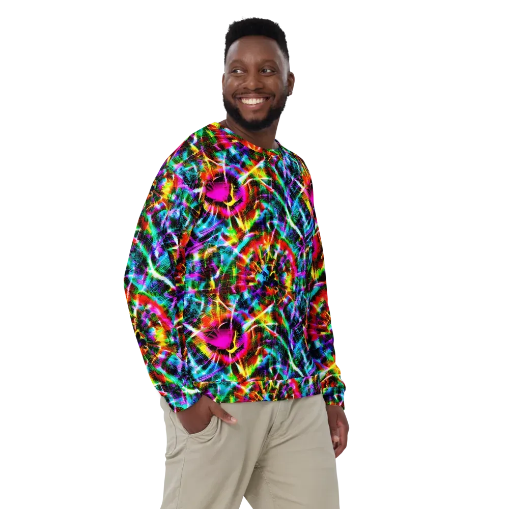 Cyber Kaleidoscope on Sweatshirt — Front