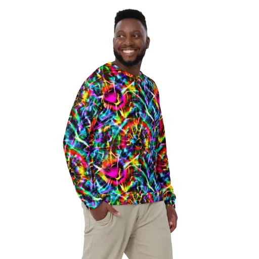 Cyber Kaleidoscope on a Sweatshirt