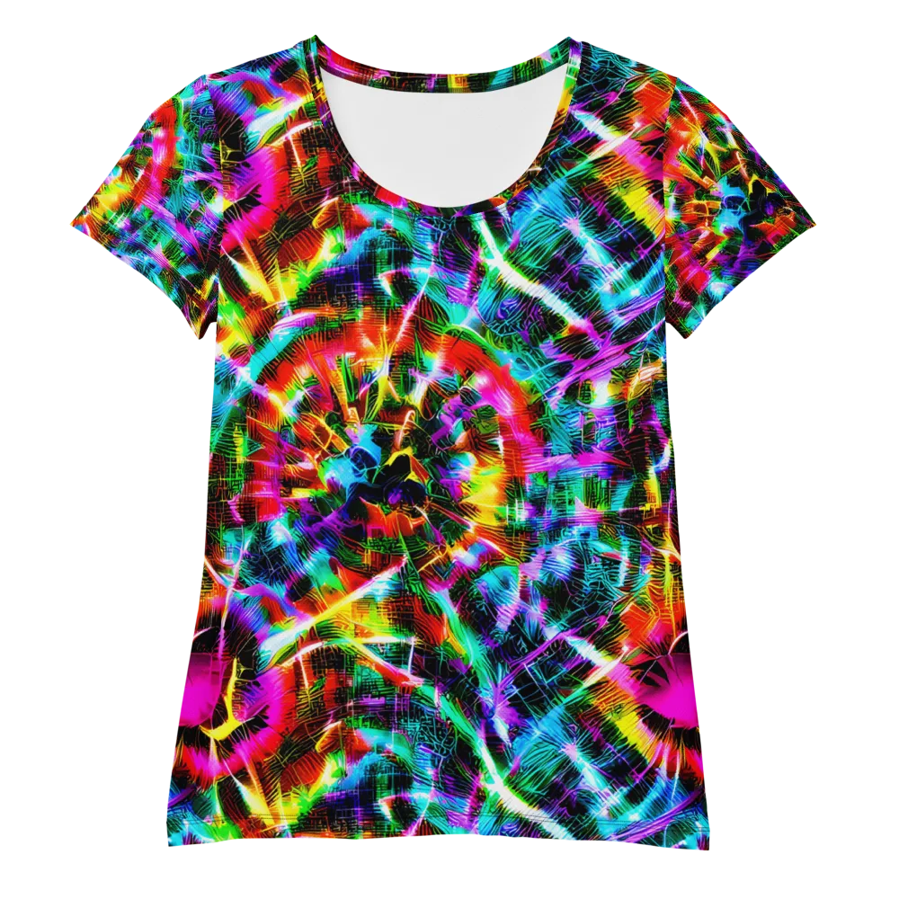 Cyber Kaleidoscope on Women's Athletic T-Shirt — Front