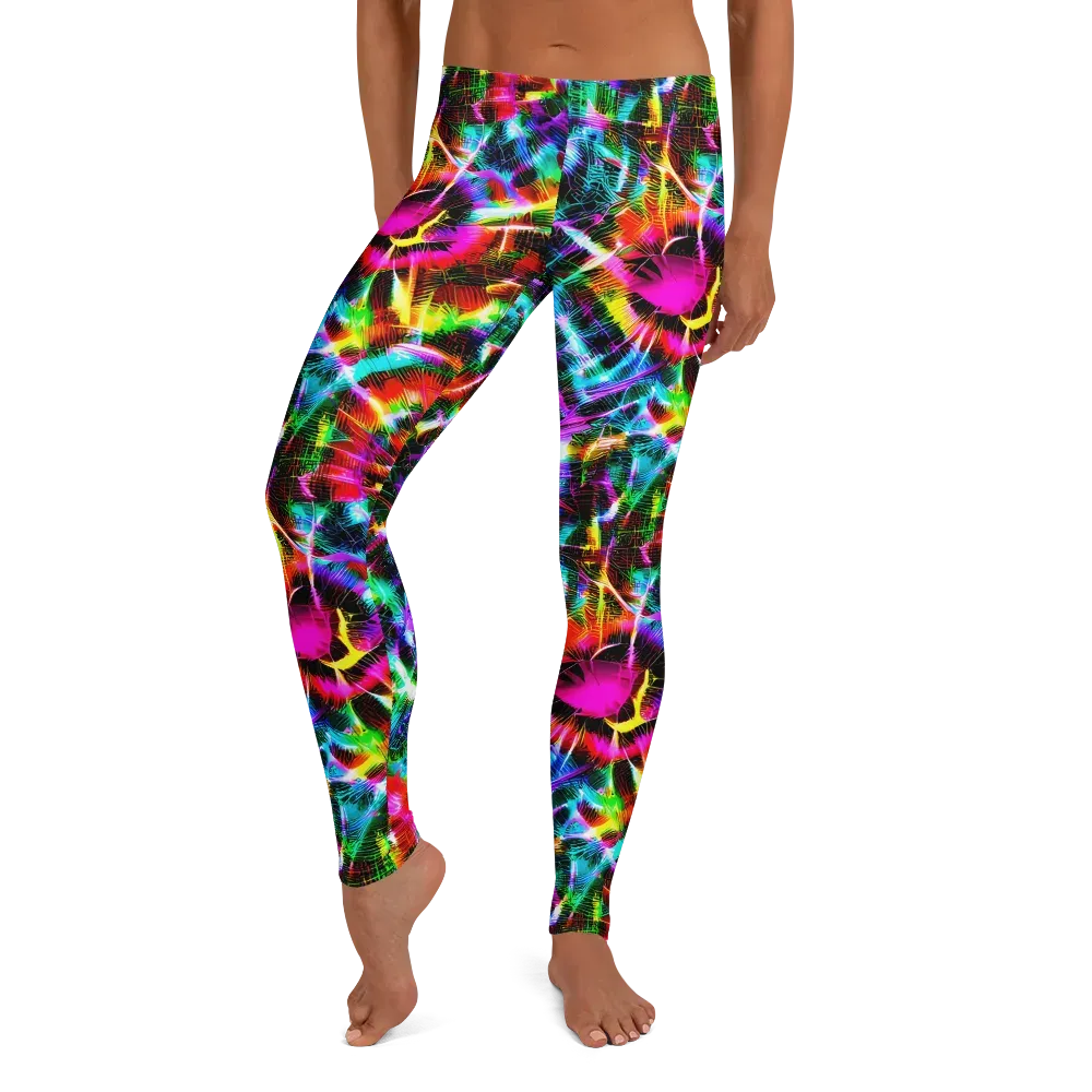 Cyber Kaleidoscope on Leggings — Front