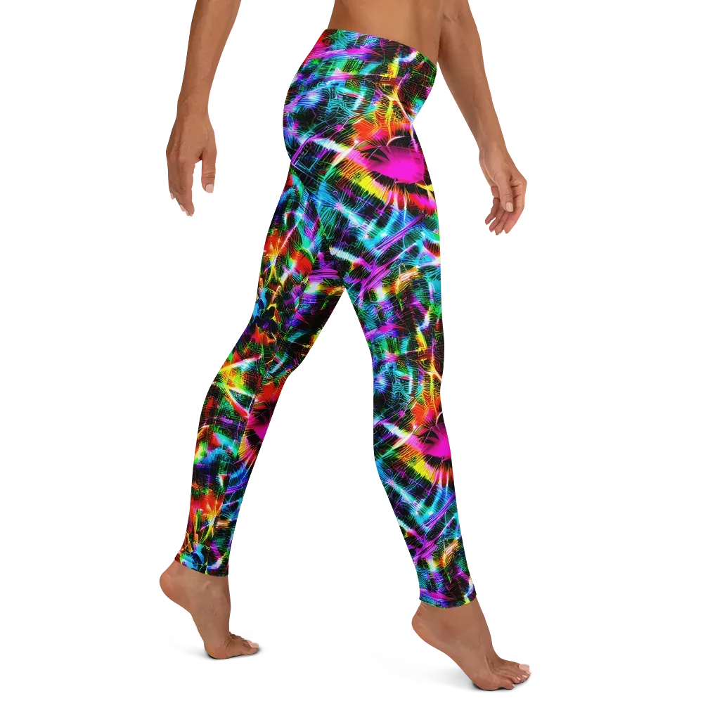 Cyber Kaleidoscope on Leggings — Right