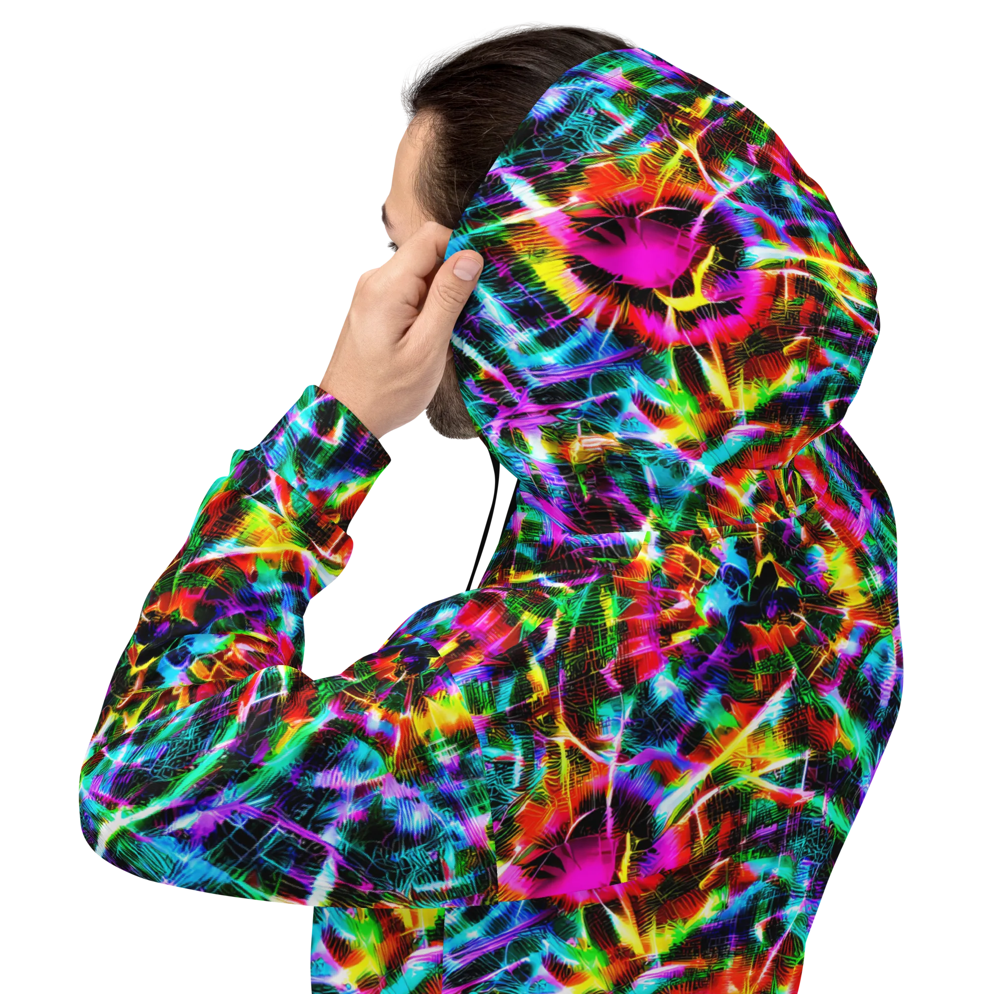Cyber Kaleidoscope on Hoodie — Back