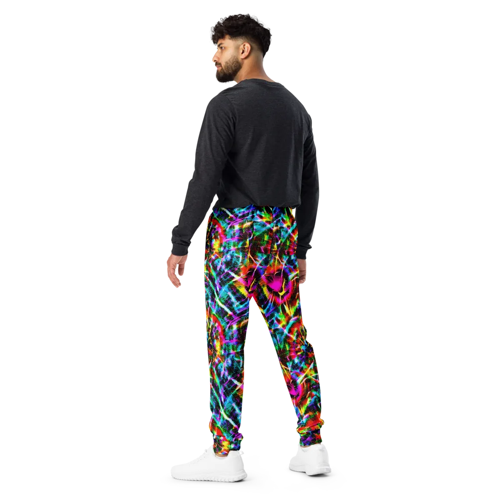 Cyber Kaleidoscope on Men's Joggers — Back