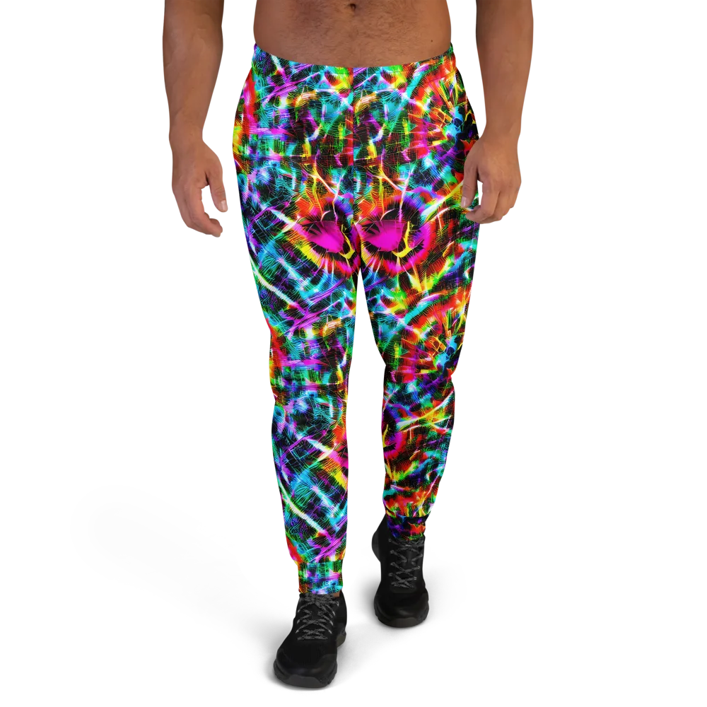 Cyber Kaleidoscope on Men's Joggers — Front