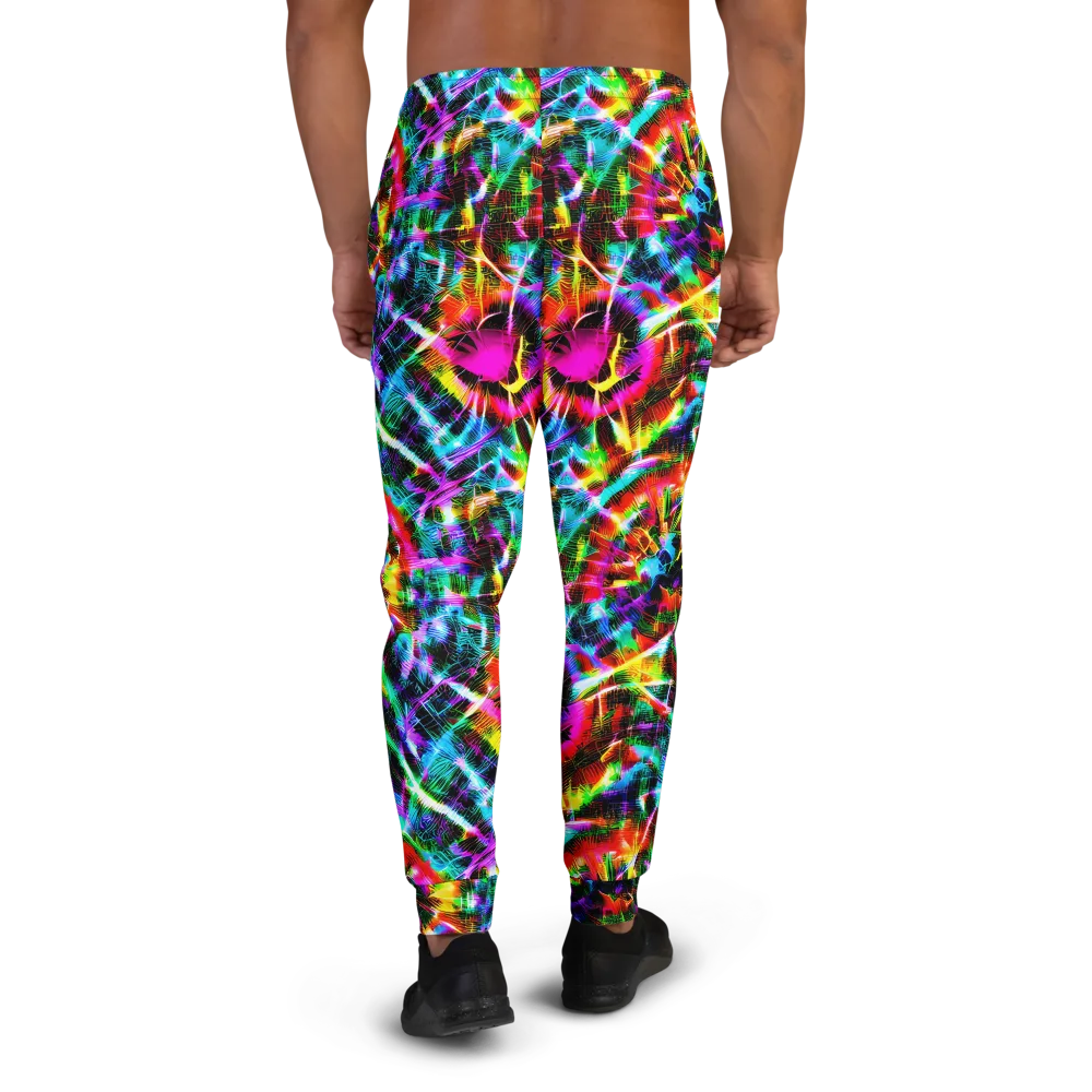 Cyber Kaleidoscope on Men's Joggers — Back
