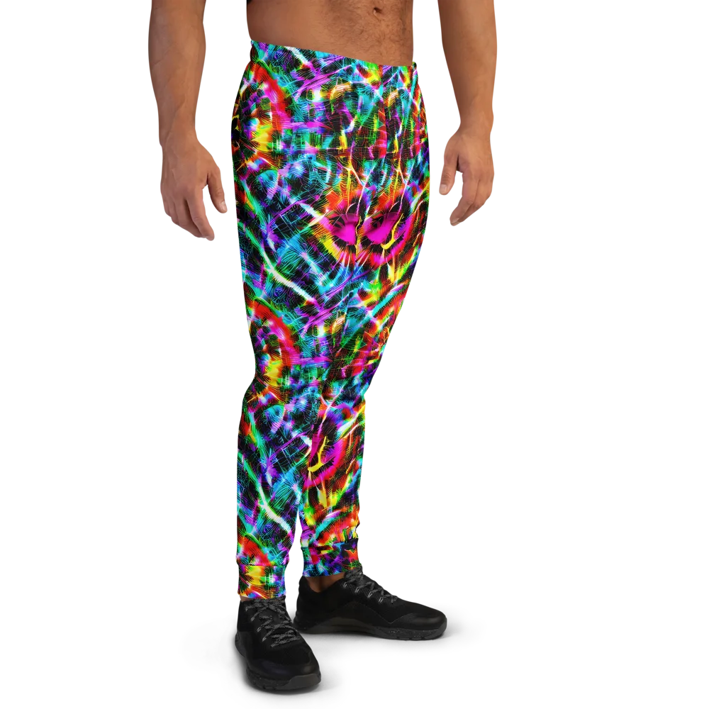 Cyber Kaleidoscope on Men's Joggers — Right