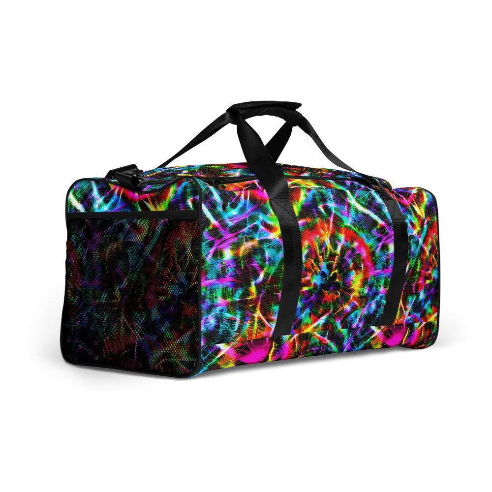 Cyber Kaleidoscope on Duffle Bag — Right Front