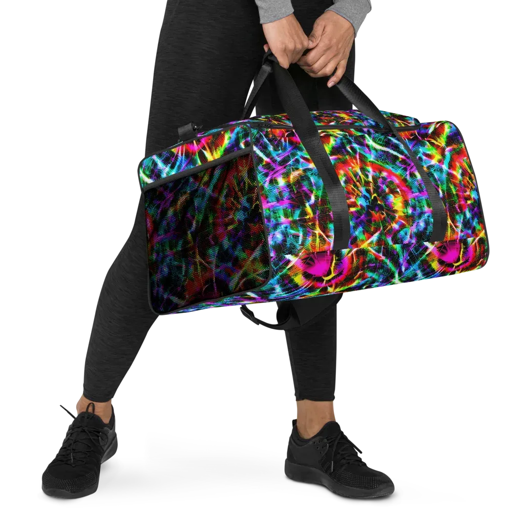 Cyber Kaleidoscope on Duffle Bag — Right Front