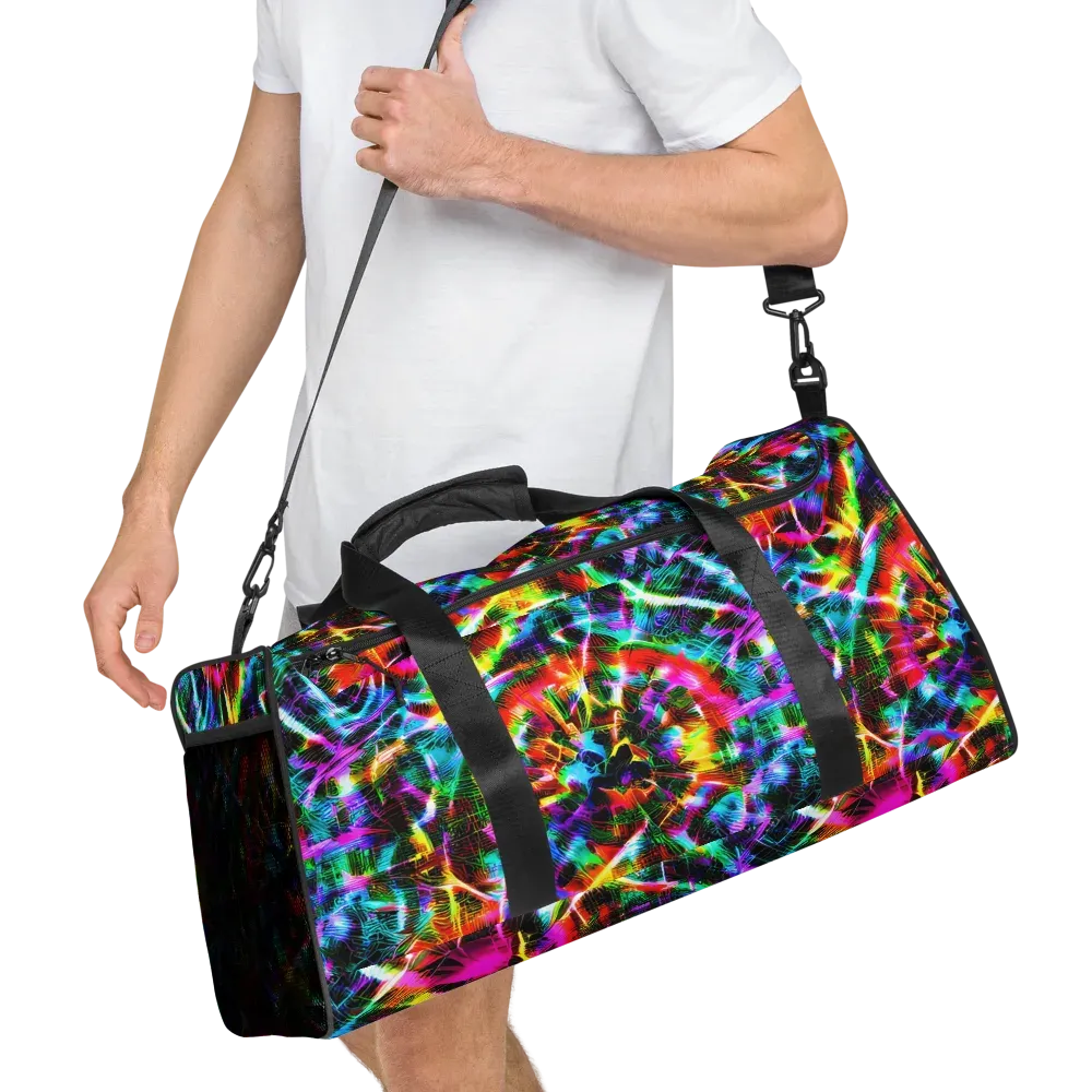 Cyber Kaleidoscope on Duffle Bag — Right Front