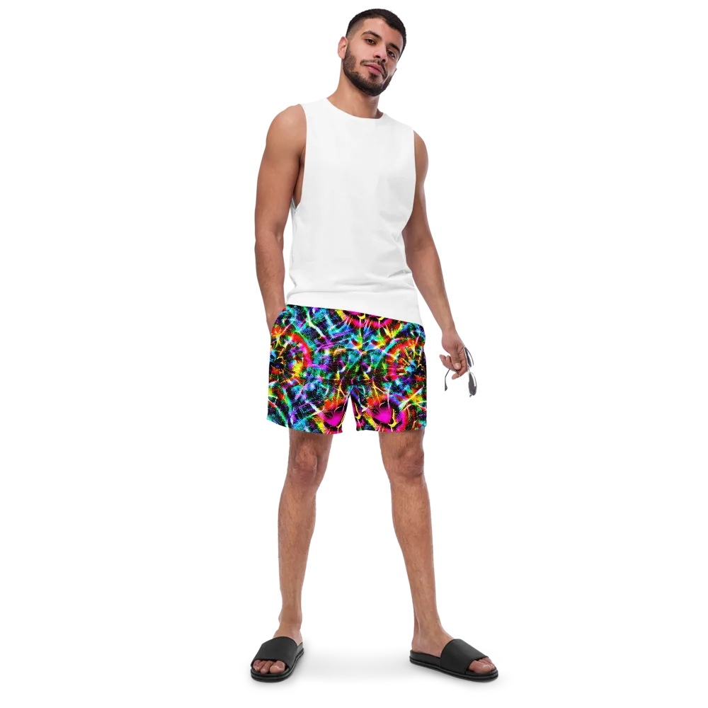 Cyber Kaleidoscope on Swim Trunks — Front