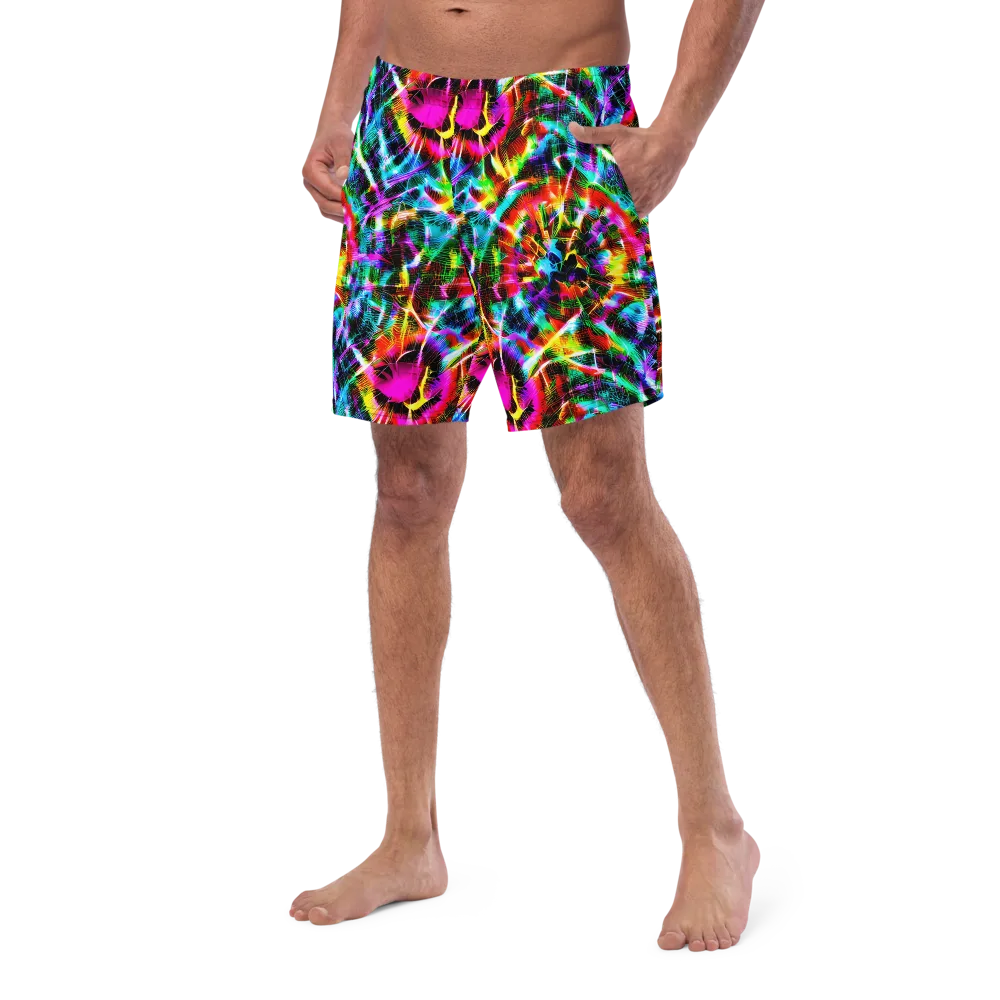 Cyber Kaleidoscope on Swim Trunks — Left Front