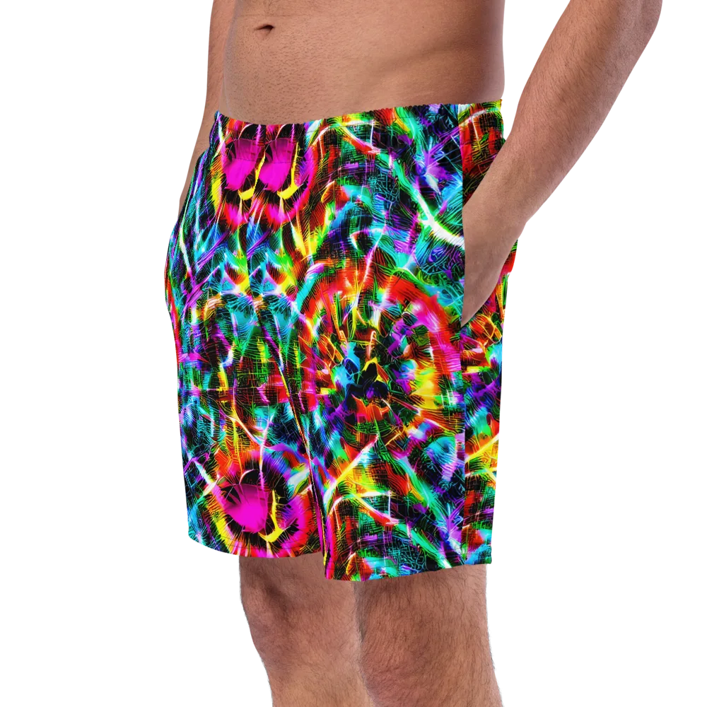 Cyber Kaleidoscope on Swim Trunks — Left Front