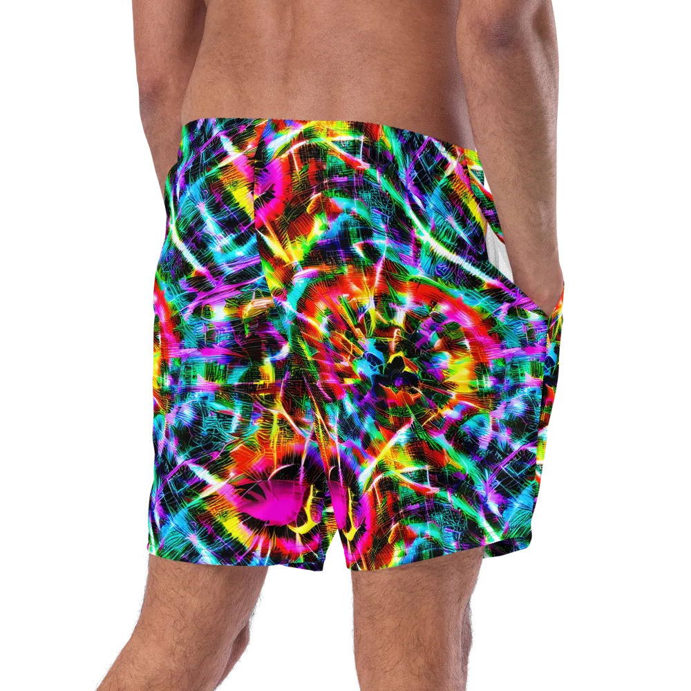 Cyber Kaleidoscope on Swim Trunks — Right Back