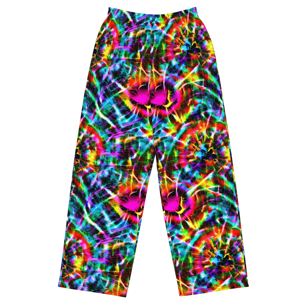 Cyber Kaleidoscope on Wide-Leg Pants — Front