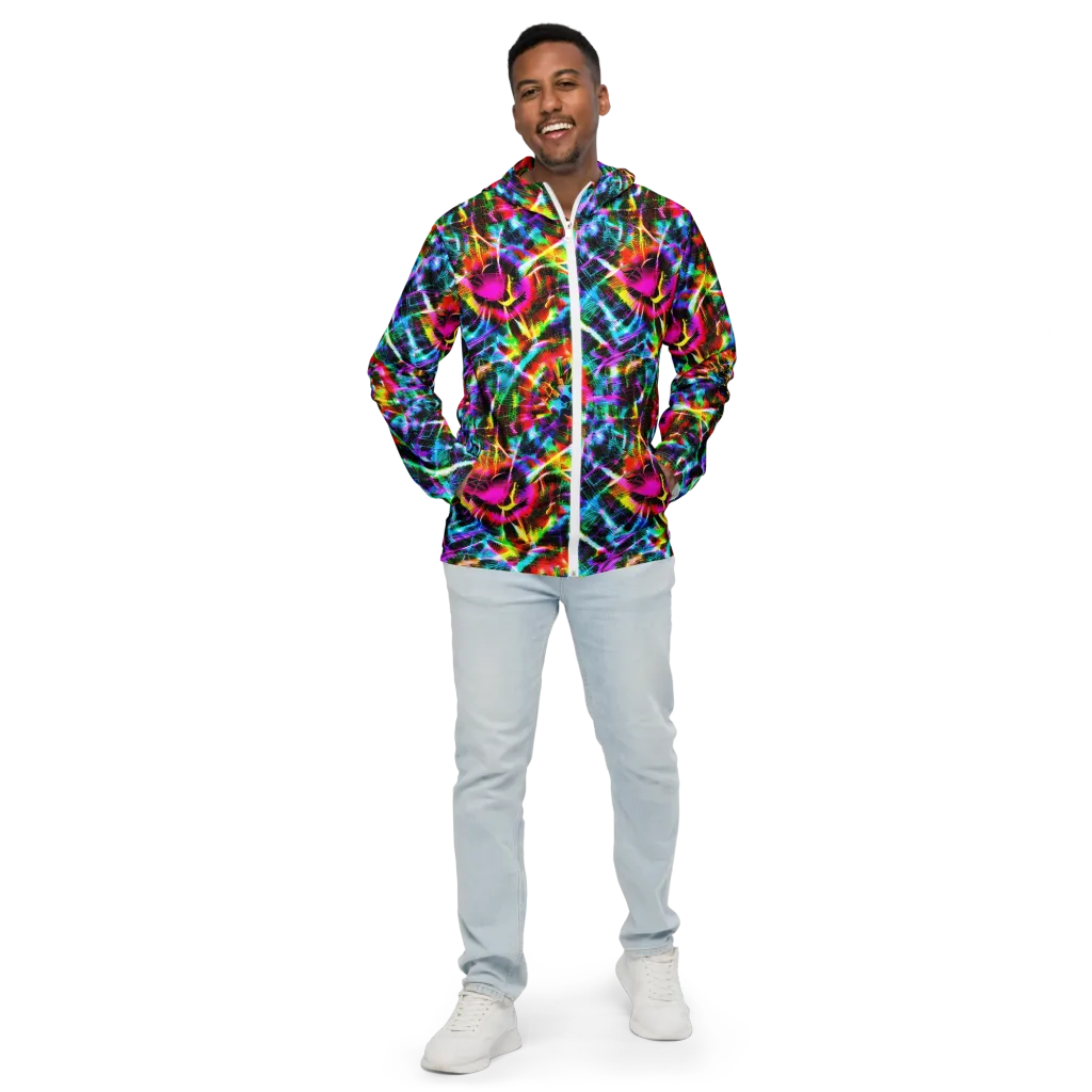 Cyber Kaleidoscope on Men's Windbreaker — Front