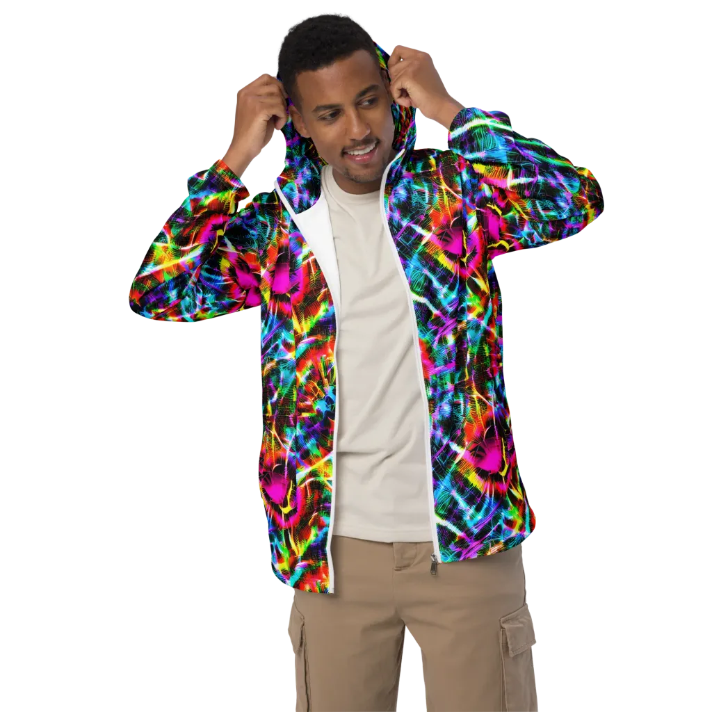 Cyber Kaleidoscope on Men's Windbreaker — Front