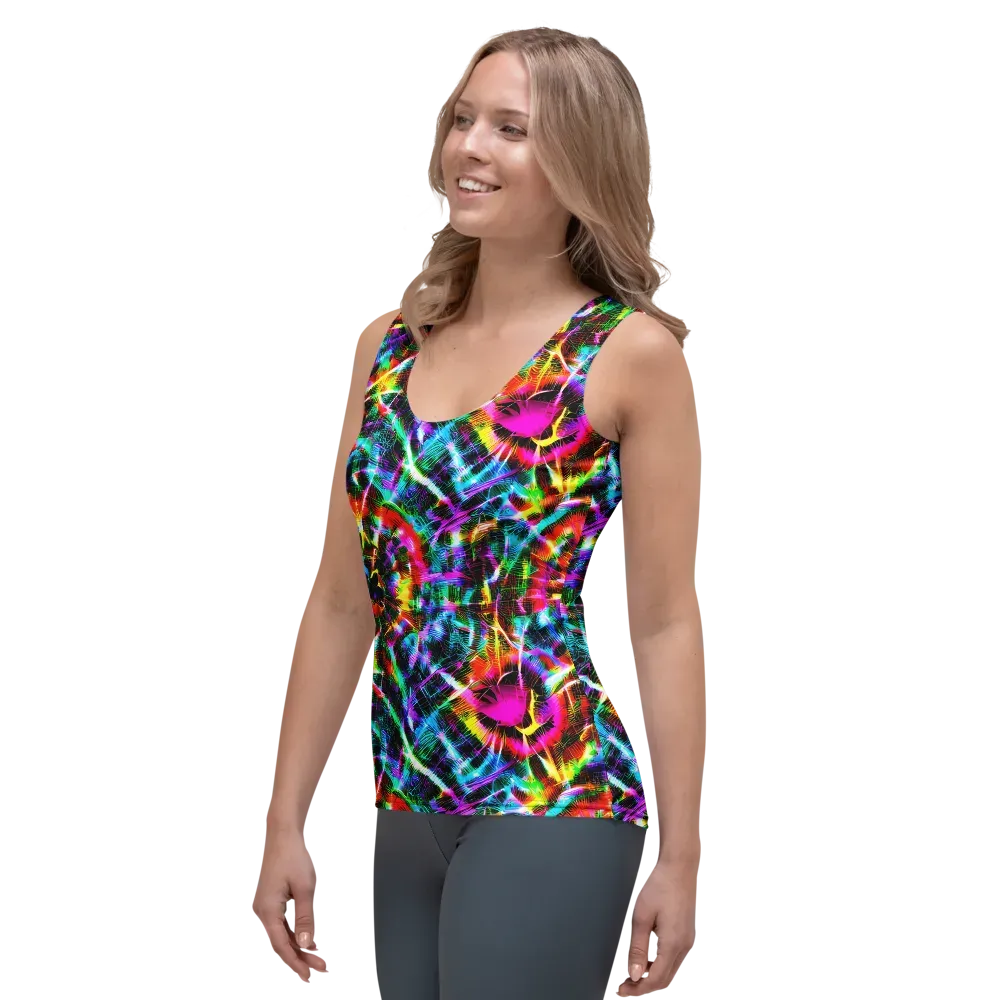 Cyber Kaleidoscope on Women's Tank Top — Left Front