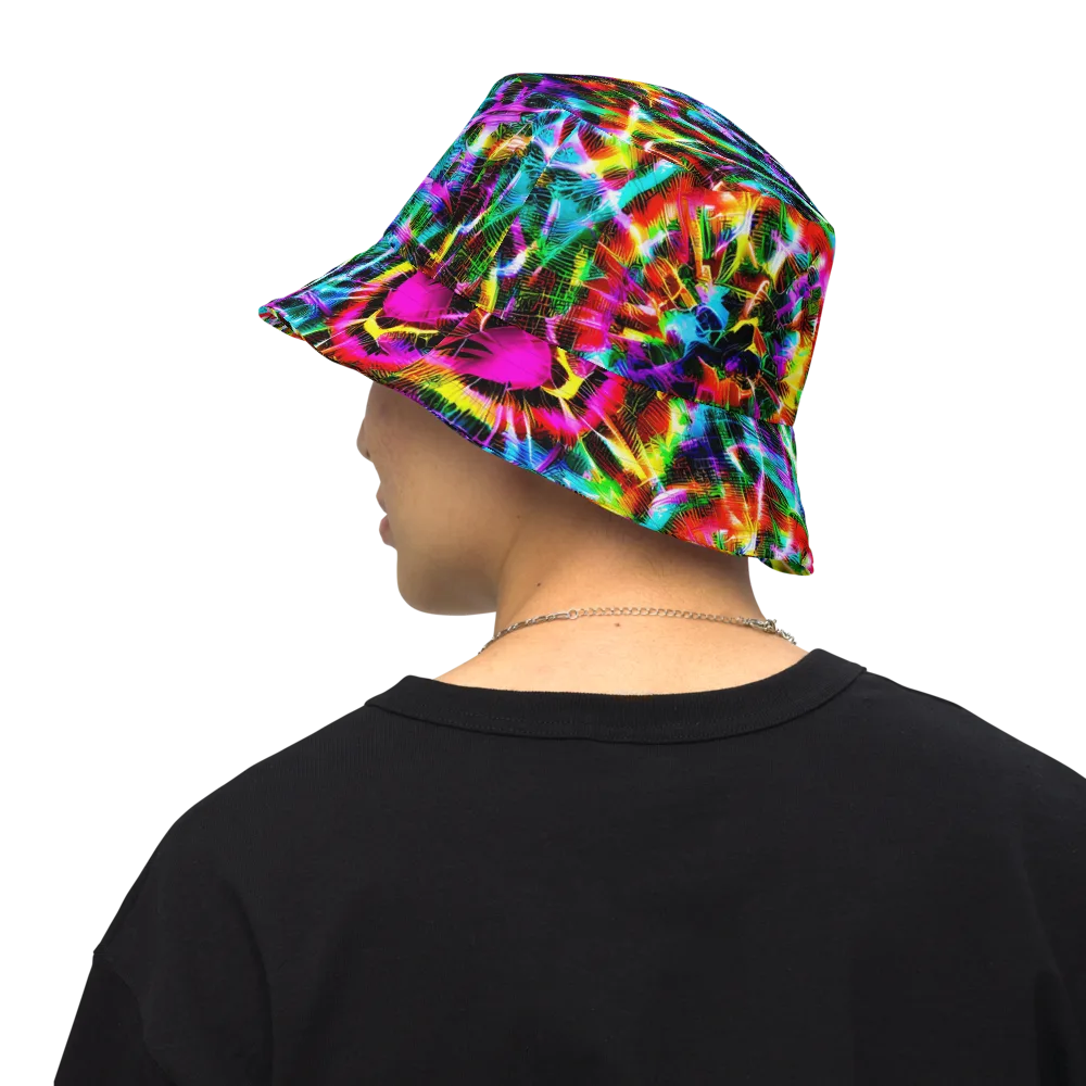 Cyber Kaleidoscope on Reversible Bucket Hat — Back Inside