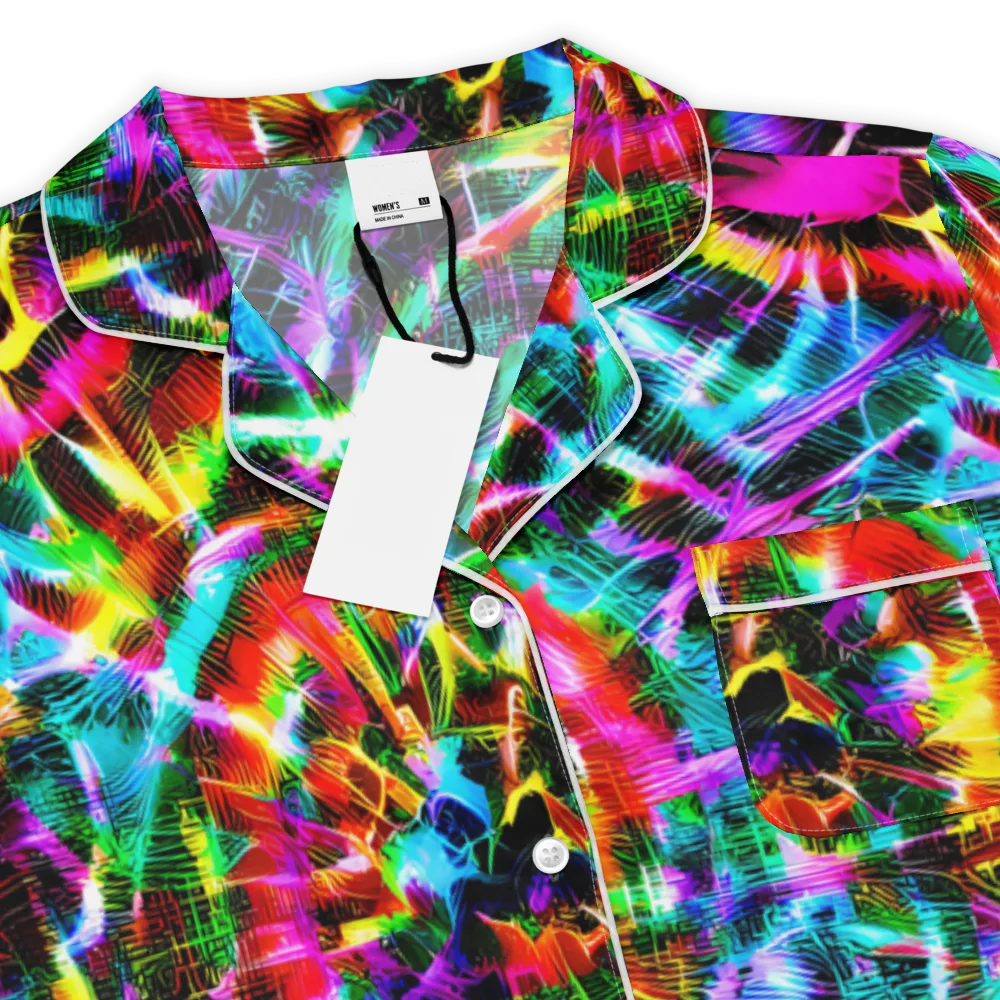 Cyber Kaleidoscope on Women's Short Sleeve Pajama Top — Product details