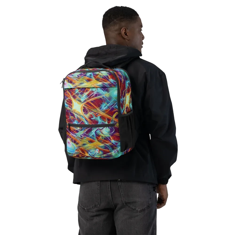 Turquoise Emberglass on Utility Backpack — Back