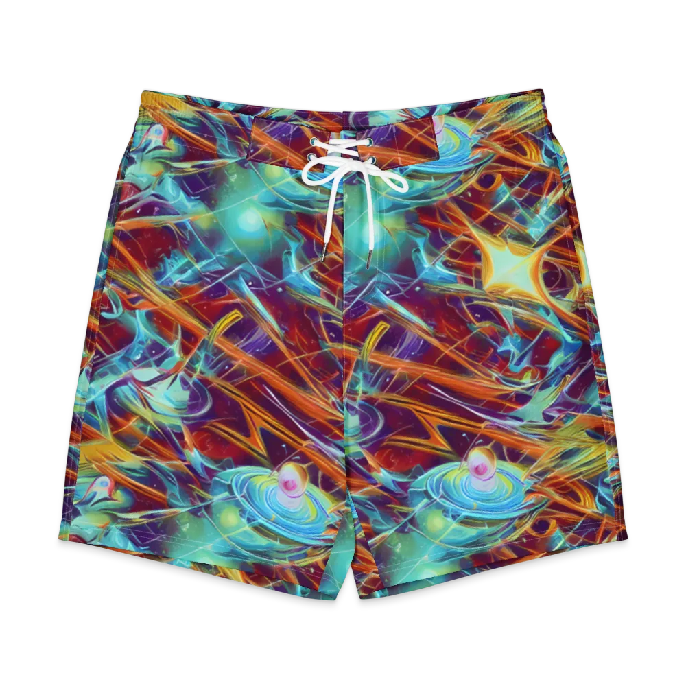 Turquoise Emberglass on Men's Board Shorts — Front