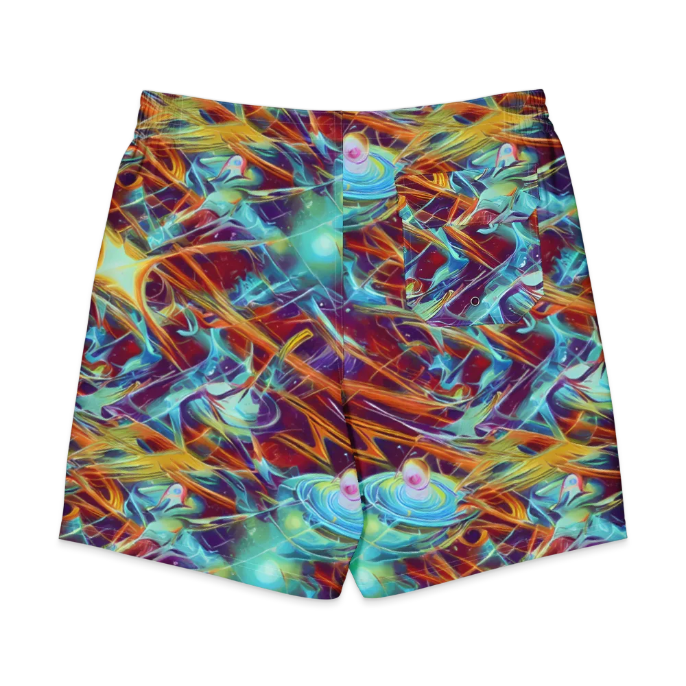 Turquoise Emberglass on Men's Board Shorts — Back