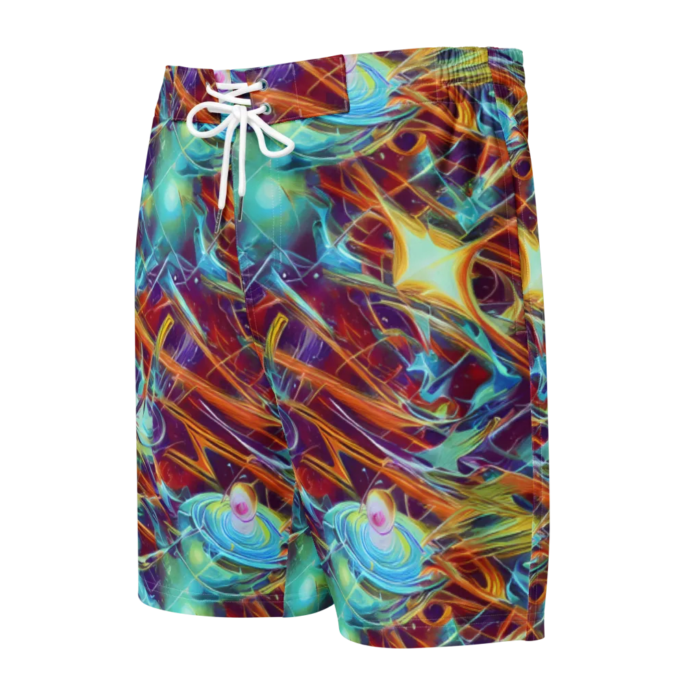 Turquoise Emberglass on Men's Board Shorts — Front