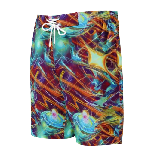 Turquoise Emberglass on a Men's Board Shorts