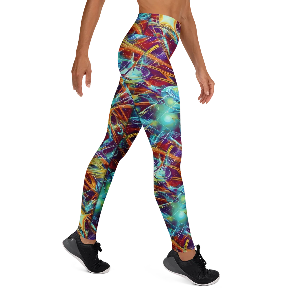 Turquoise Emberglass on Yoga Leggings — Right