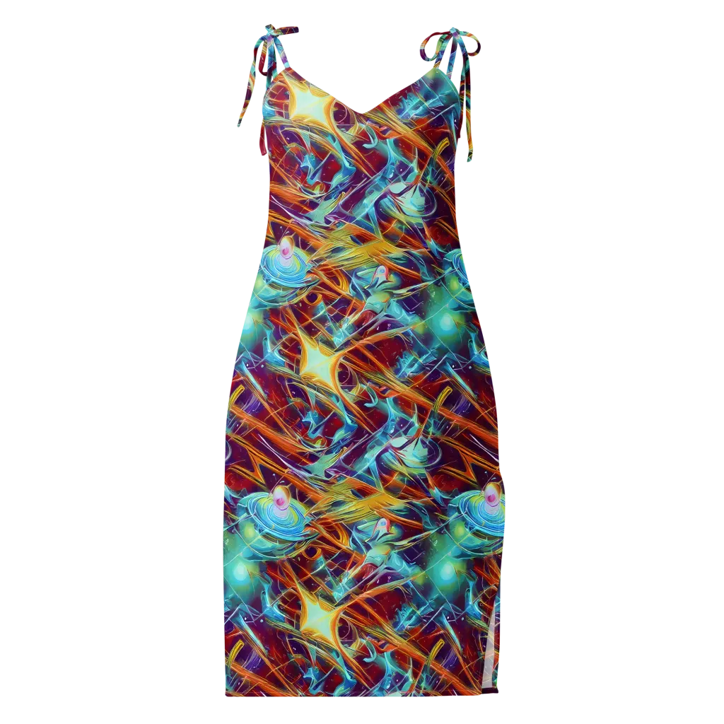 Turquoise Emberglass on Slip Dress — Front