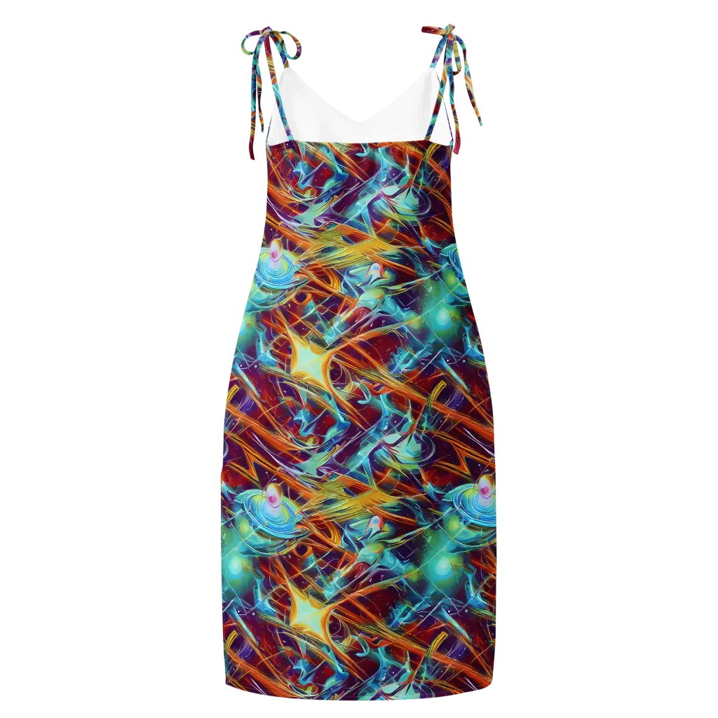 Turquoise Emberglass on Slip Dress — Back