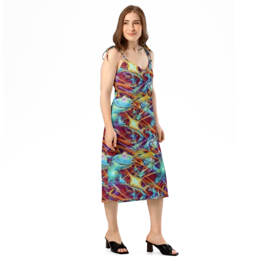 Turquoise Emberglass on a Slip Dress