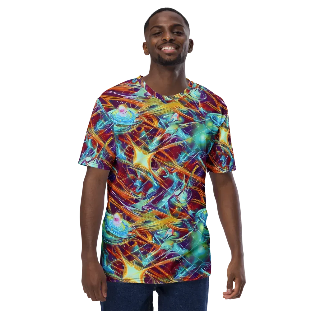 Turquoise Emberglass on Men's Crew Neck T-Shirt — Front